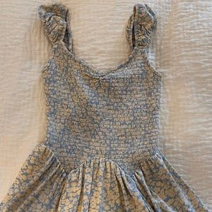 urban outfitters blue and yellow mini dress